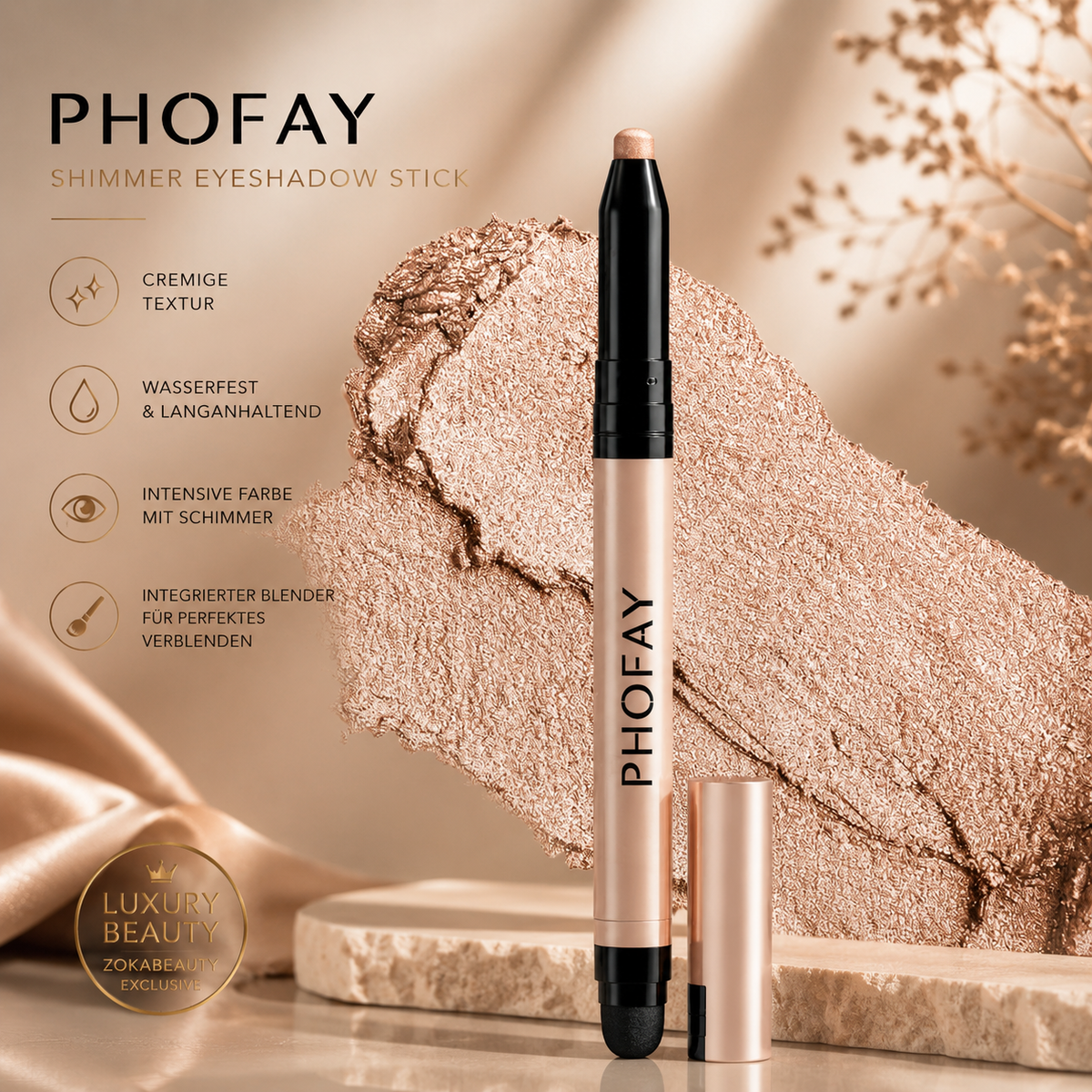 Shimmer Eyeshadow Stick – Creamy & Long-Lasting