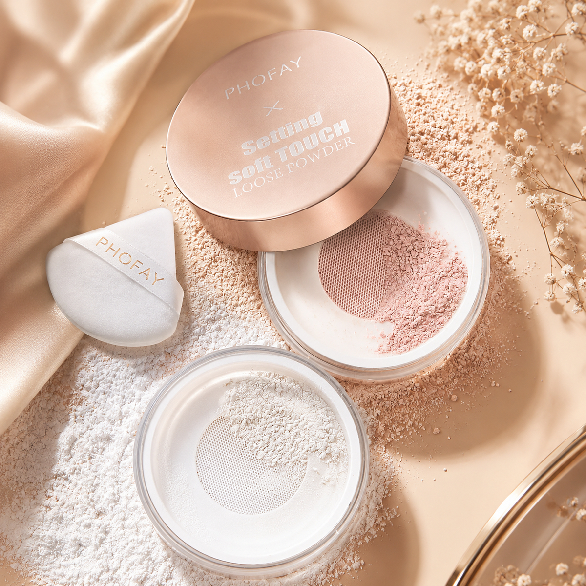 PHOFAY Soft Touch Loose Setting Powder – Flawless Matte Finish